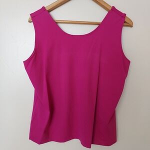 Chicos Tank Top Magenta Sleeveless Scoop‎ Neck Stretch Women XL